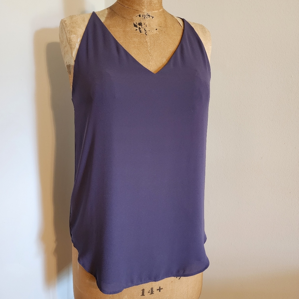 Loft Grayish Purple Top Size Small